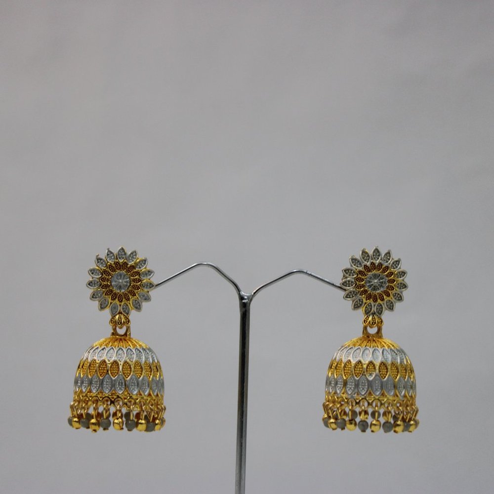 Gold Earrings Gold Plated Earrings Gold Jhumka  Gold Plated jhumka - Picture 3 of 3